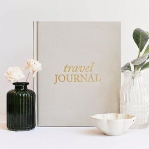 Duncan and Stone Linen Travel Journal: Gold Foil Adventure Book, Photo Album